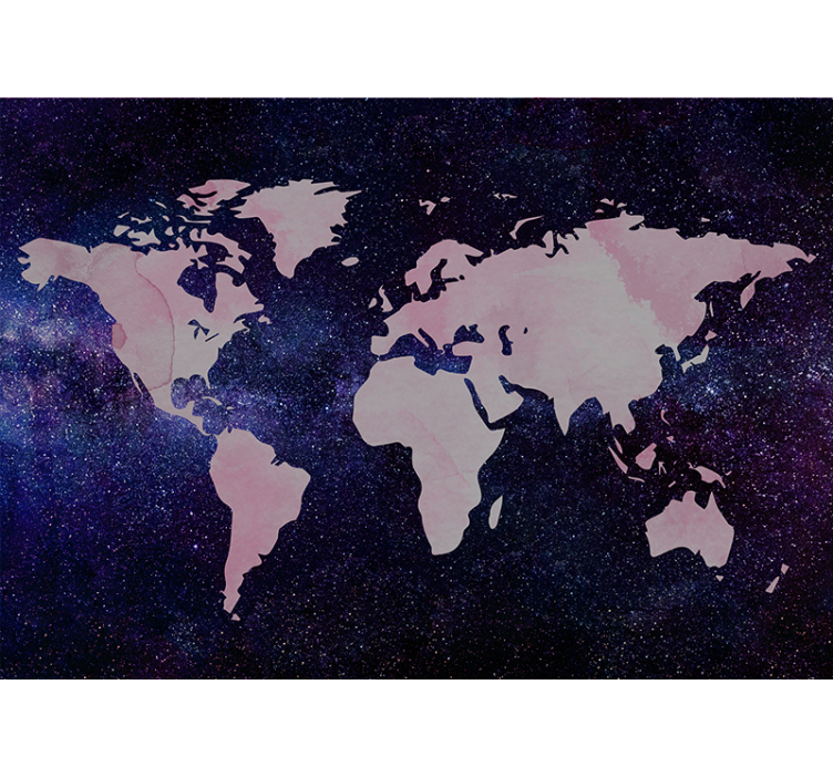 Chic World Map world map wall mural - TenStickers