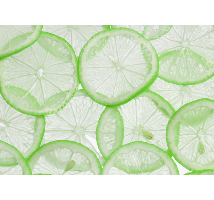 Fresh lime slices wall mural - TenStickers