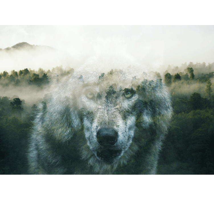 Animal wall mural regal wolf portrait - TenStickers