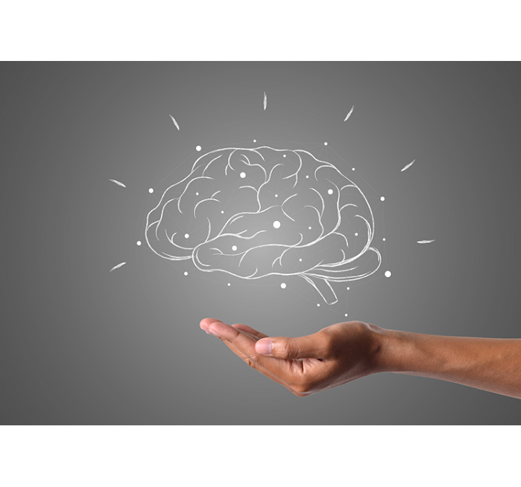 Brain Concept Visualization mural quote - TenStickers