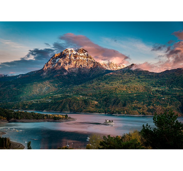 Norwegian flowing river nature wall mural - TenStickers