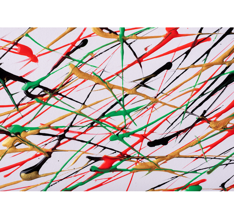 Abstract wall mural with vibrant brush strokes - TenStickers