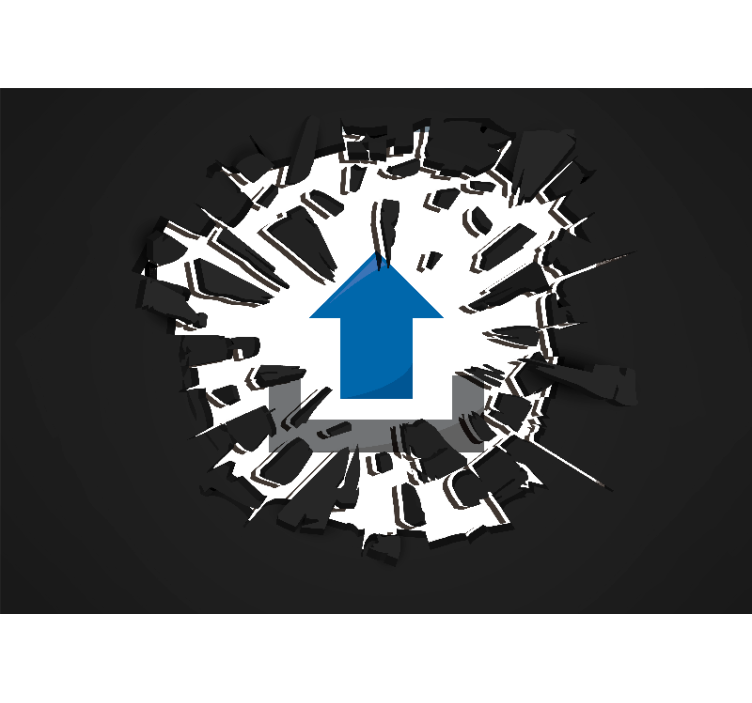 3d broken wall with image custom wall mural - TenStickers