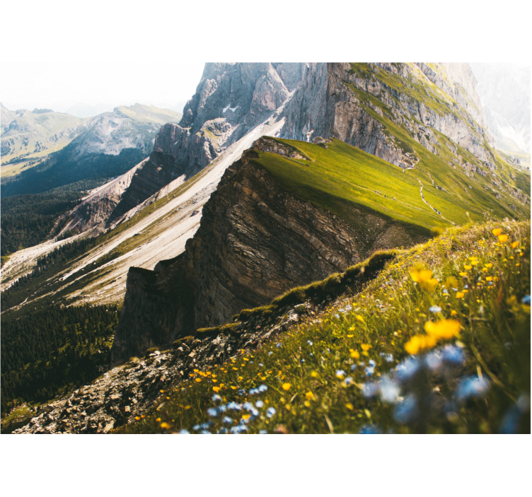 Mountainous terrain landscape mural wallpaper - TenStickers