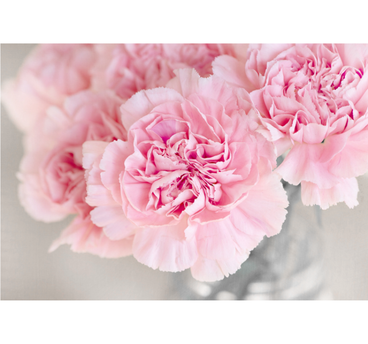 Flower mural of charming pink blossoms - TenStickers