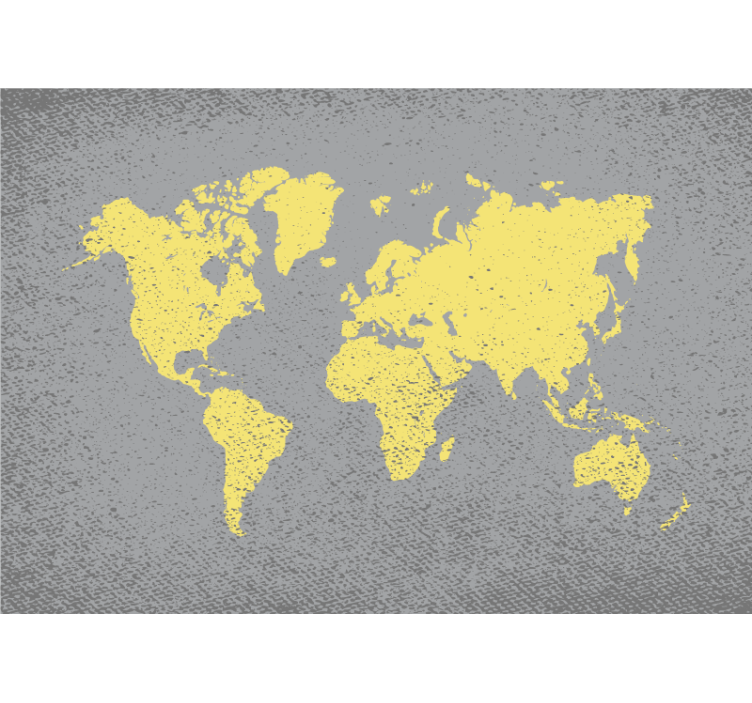 World map wall mural world outline map - TenStickers