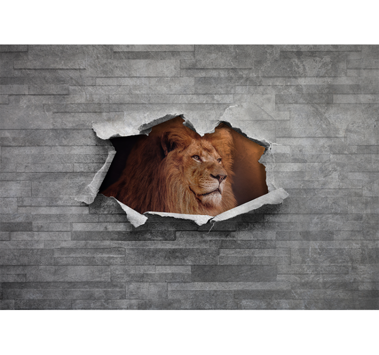 Lion mural majestic lion artwork - TenStickers