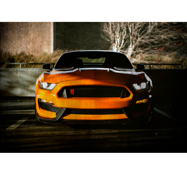 Sleek muscle car vehicle mural - TenStickers