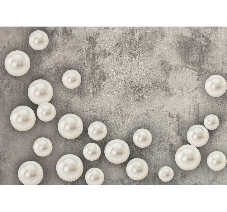 Delicate pearl arrangement wall mural - TenStickers