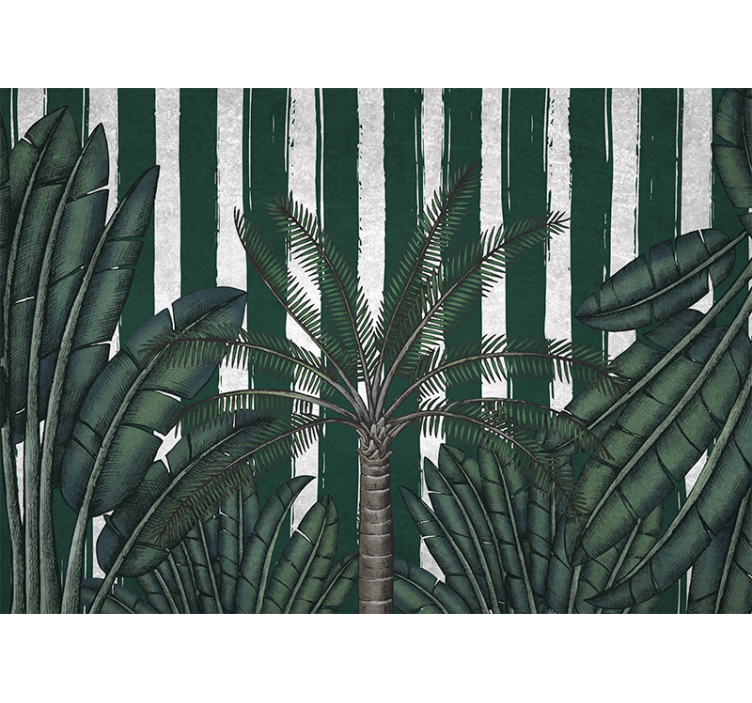Gray stripy rainforest nature wall mural - TenStickers