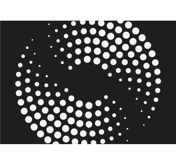 Dynamic white dotted design photo mural - TenStickers