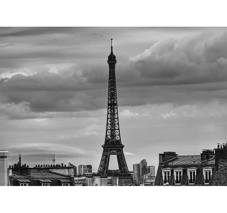 Paris wall mural eiffel tower drawing - TenStickers