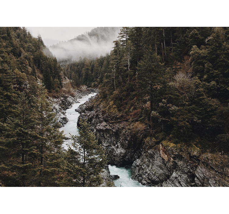 Nature wall mural majestic river landscape - TenStickers