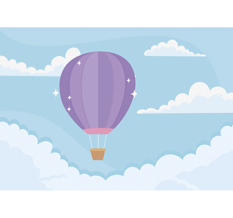 Children wall mural playful hot air balloons - TenStickers