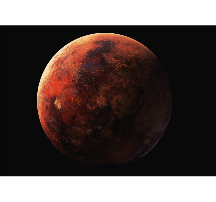 Red Mars planet 3D Wall Mural - TenStickers