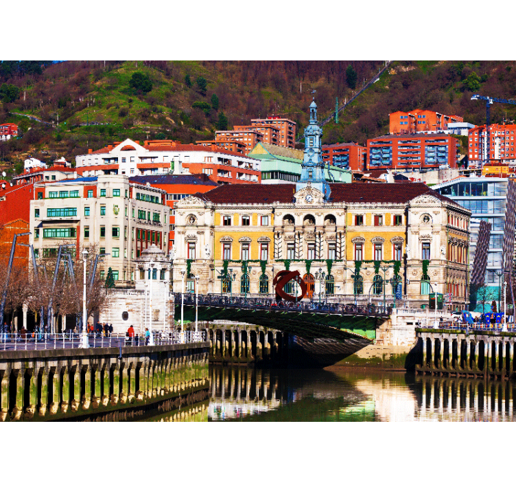 Madrid wall mural historic bilbao architecture - TenStickers