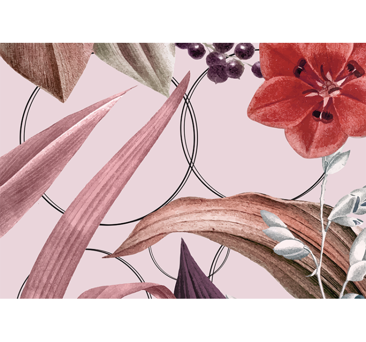 Flower mural flower patterns design - TenStickers