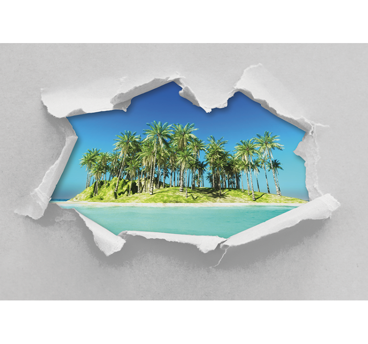 Landscape mural wallpaper tropical island retreat - TenStickers