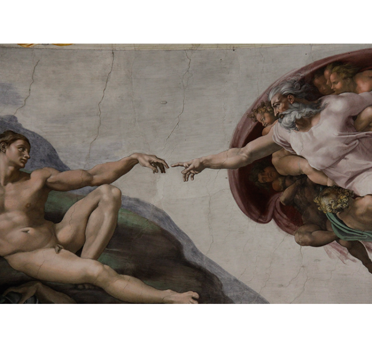 Creation of Adam painting Art Wall Mural - TenStickers