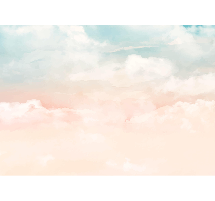 Sky mural soft cloudscape view - TenStickers