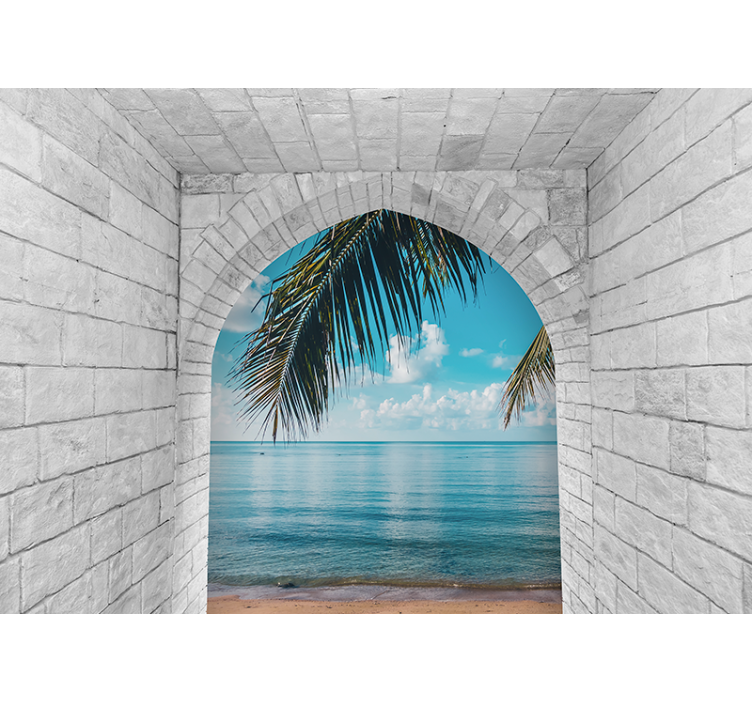 Nature wall mural tropical oasis retreat - TenStickers