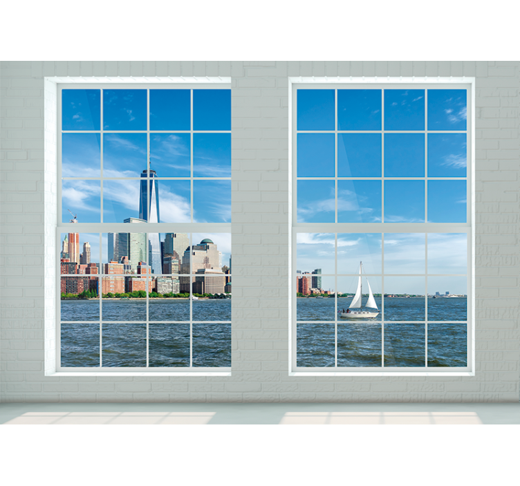 New york wall mural iconic new york skyline - TenStickers