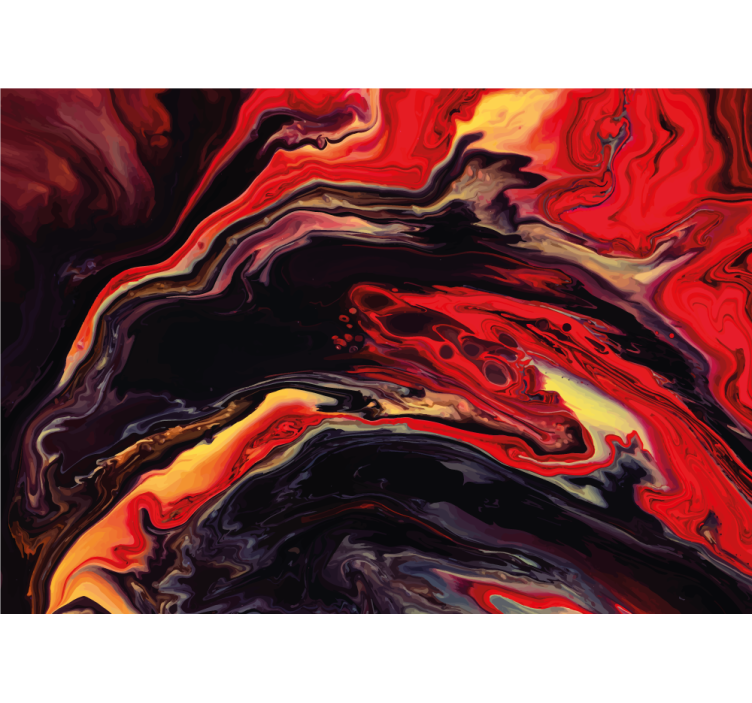 Abstract wall mural with dynamic swirling designs - TenStickers