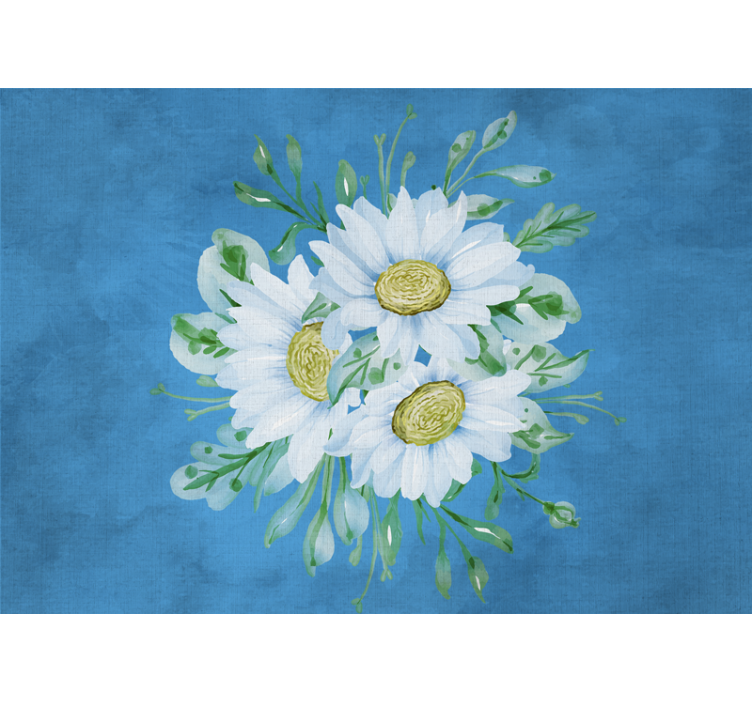 Daisy flower composition wall mural - TenStickers