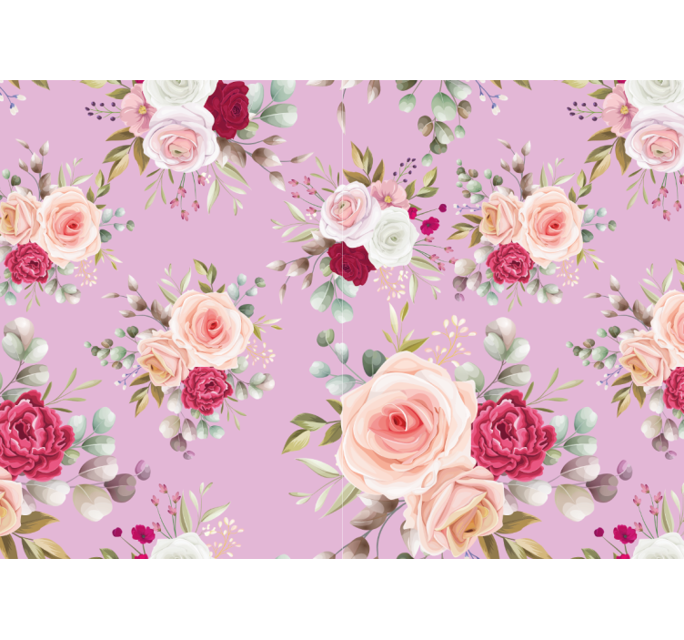 Flower mural floral bouquet design - TenStickers