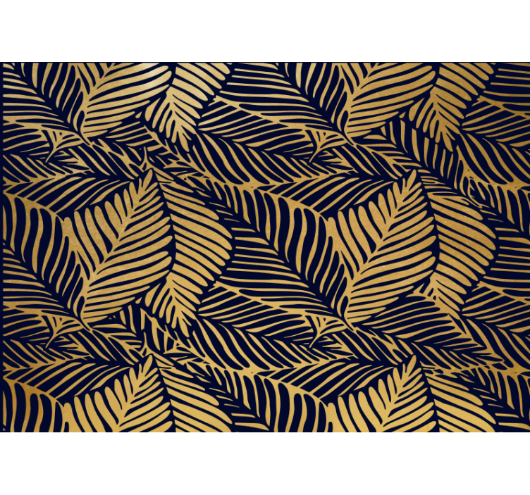 Nature wall mural detailed leaf designs - TenStickers