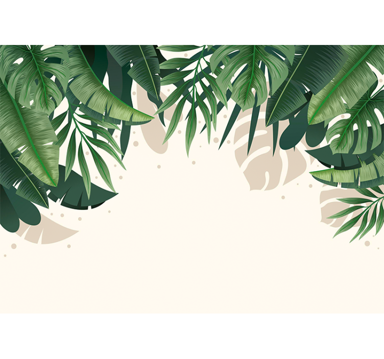 Nature wall mural tropical leaf canopy - TenStickers