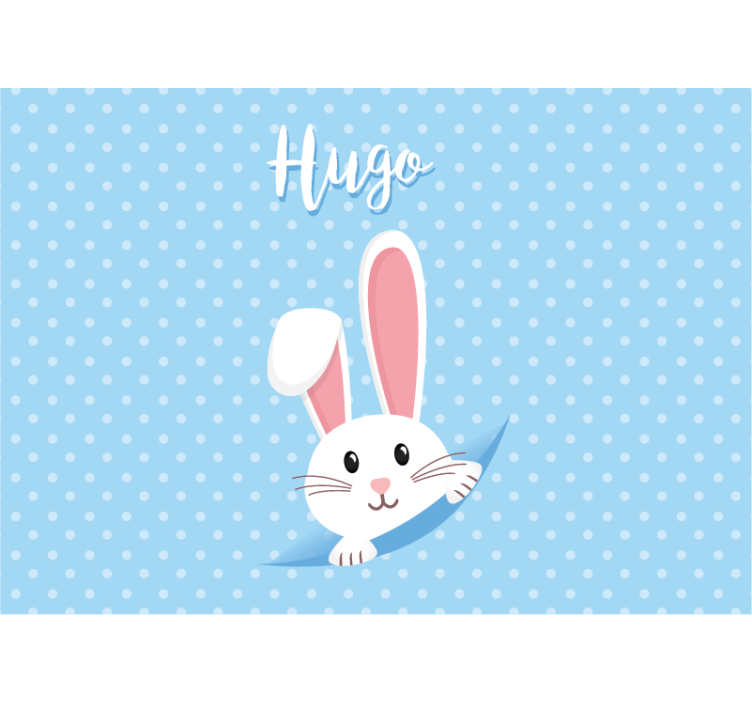 Animal wall mural happy bunny design - TenStickers