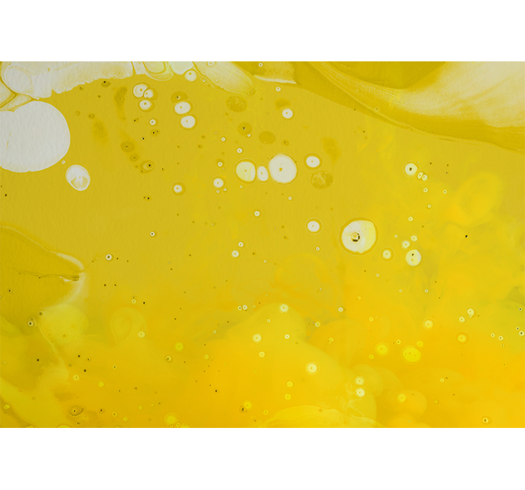 Abstract wall mural swirling yellow designs - TenStickers