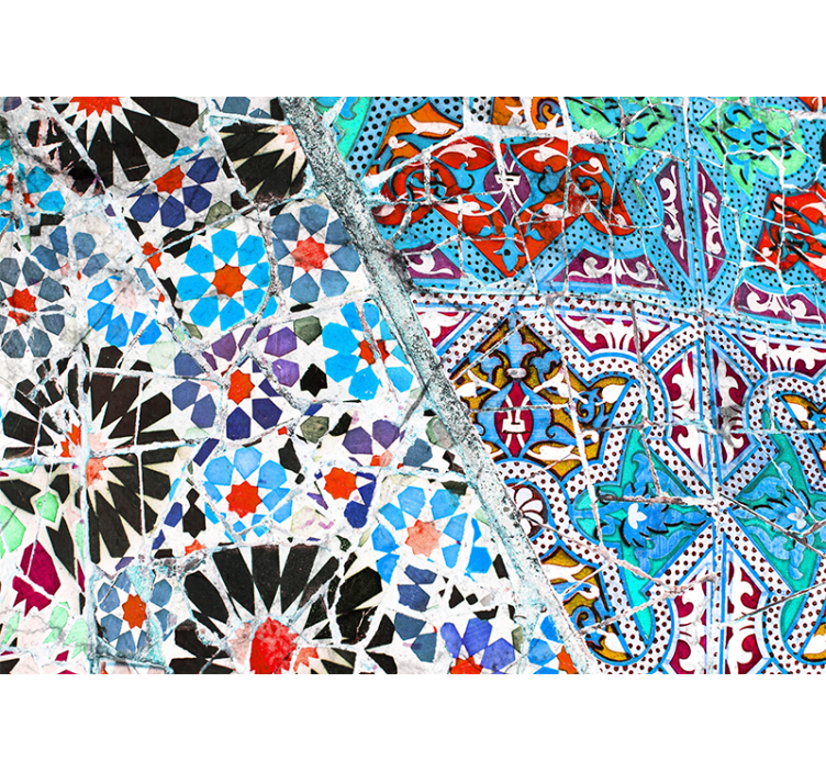 Wall mural of detailed mosaic designs - TenStickers