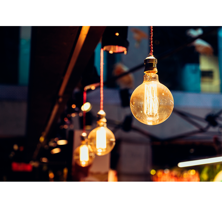 Vintage light fixture wall mural - TenStickers