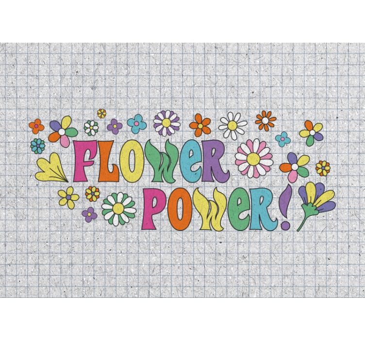 Flower mural blooming energy design - TenStickers