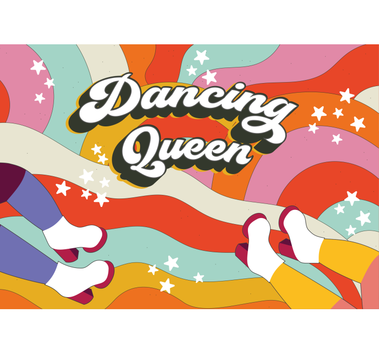 Music mural dancing queen atmosphere - TenStickers