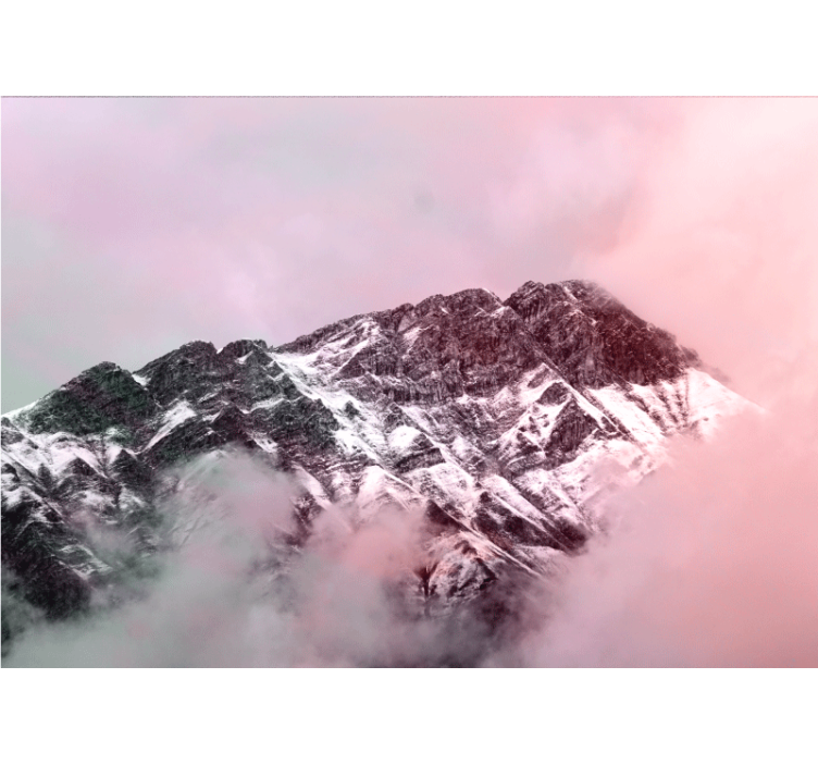 Mountain wall mural snowy mountain peak - TenStickers