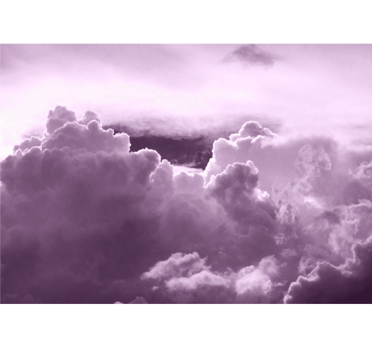 Sky mural purple cloud formation - TenStickers