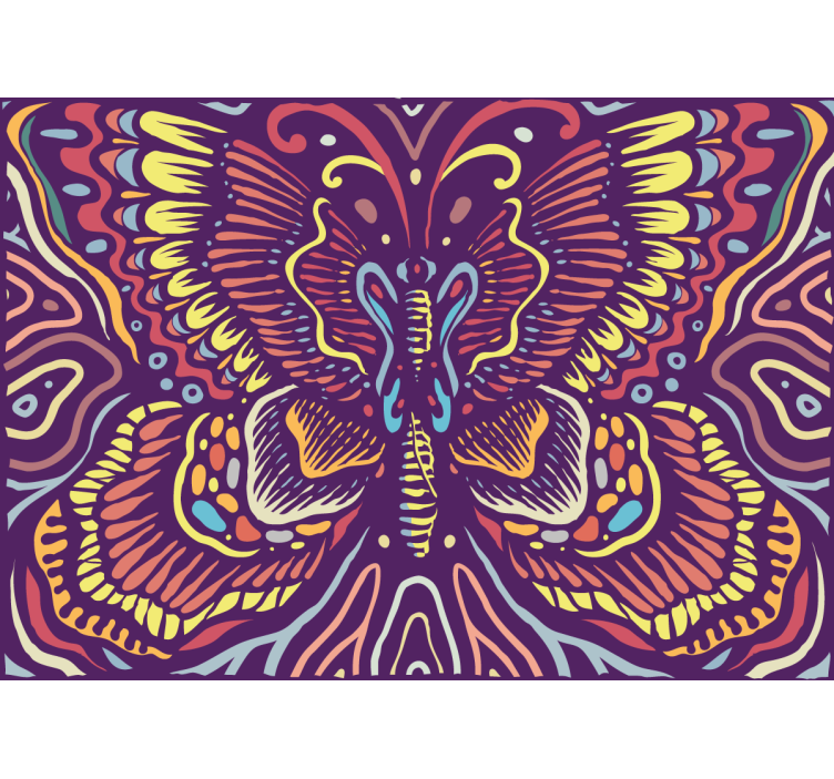 Colorful Butterfly Art animal wall mural - TenStickers