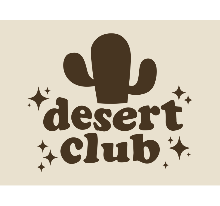 Desert mural cactus club design - TenStickers