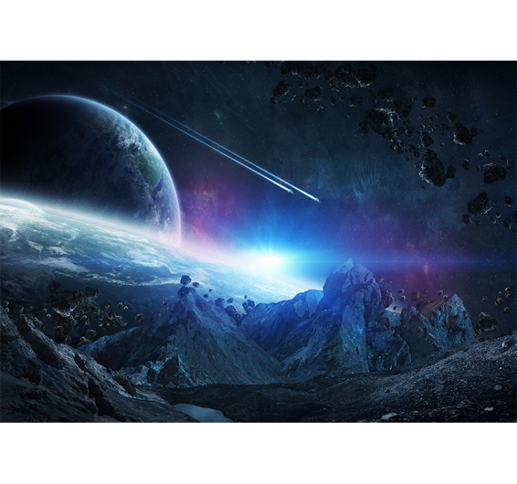 Space mural astral planetary landscape - TenStickers