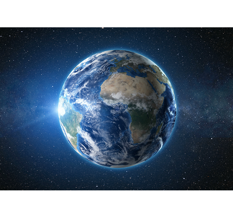 Planet Earth in space wall mural - TenStickers
