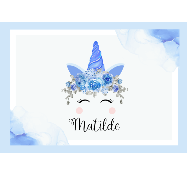 Children wall mural adorable unicorn design - TenStickers