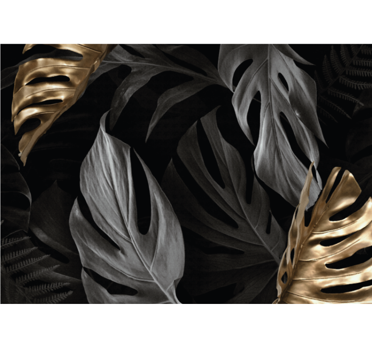 Elegant tropical leaves nature wall mural - TenStickers