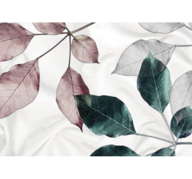 Flower mural with delicate leaf patterns - TenStickers