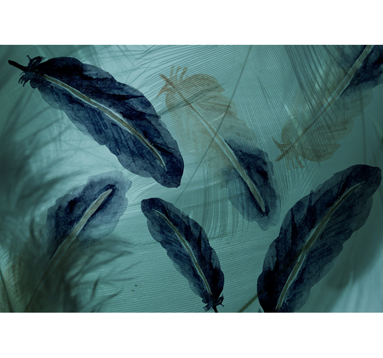 Wall mural of elegant leaf designs - TenStickers