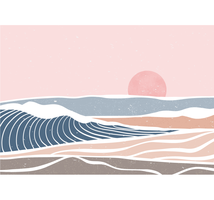 Nature wall mural serene coastal view - TenStickers