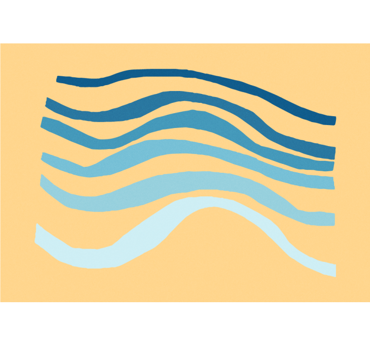 Abstract wall mural wavy lines design - TenStickers