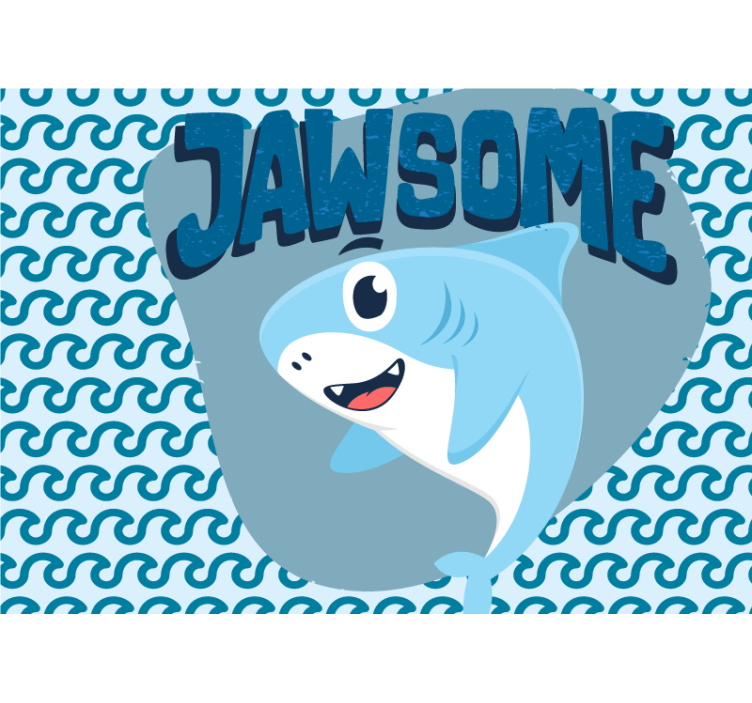 Jawsome Shark Character children wall mural - TenStickers